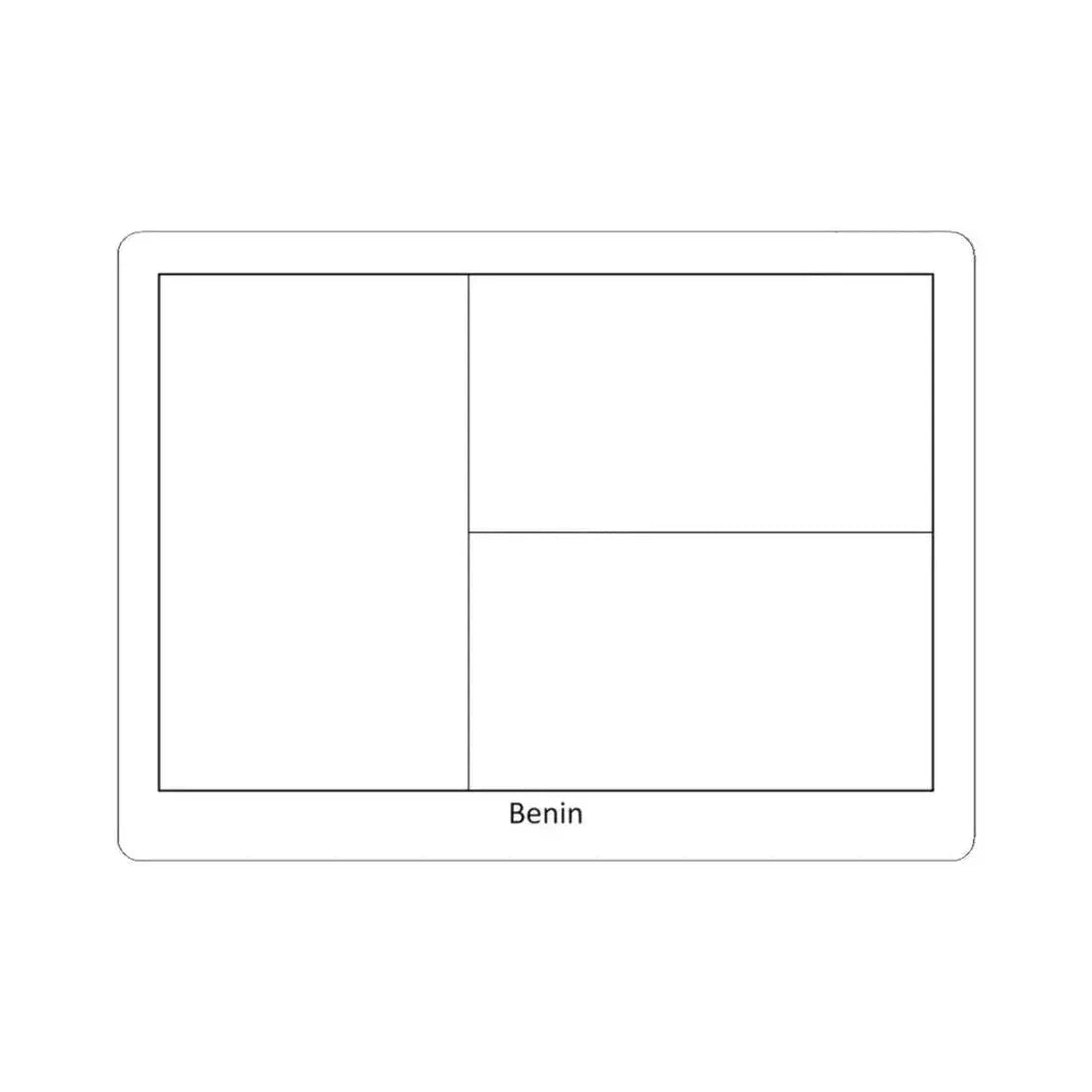 Flag of Benin colouring page (Benin) STICKER Vinyl Kiss-Cut Decal 3 Inch White - The Sticker Space