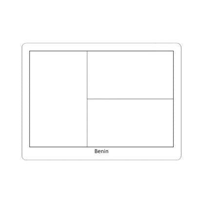 Flag of Benin colouring page (Benin) STICKER Vinyl Kiss-Cut Decal 3 Inch White - The Sticker Space