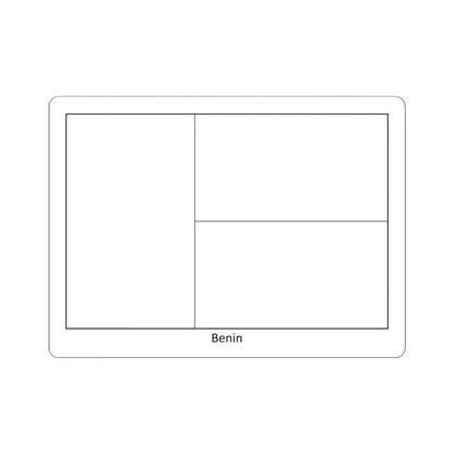 Flag of Benin colouring page (Benin) STICKER Vinyl Kiss-Cut Decal 4 Inch White - The Sticker Space