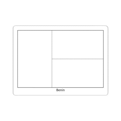 Flag of Benin colouring page (Benin) STICKER Vinyl Kiss-Cut Decal 6 Inch White - The Sticker Space