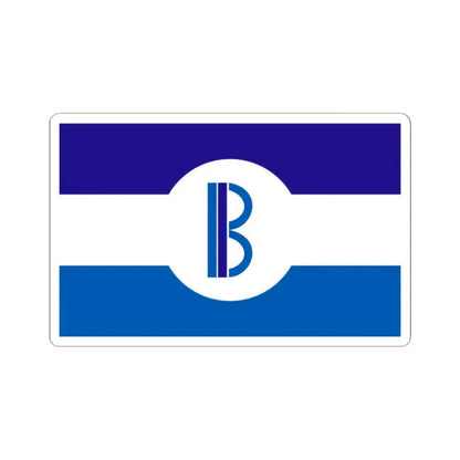 Flag of Bensenville Illinois (United States) STICKER Vinyl Kiss-Cut Decal 2 Inch White - The Sticker Space
