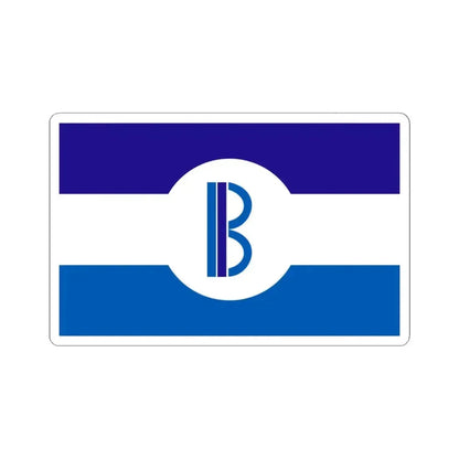 Flag of Bensenville Illinois (United States) STICKER Vinyl Kiss-Cut Decal 3 Inch White - The Sticker Space