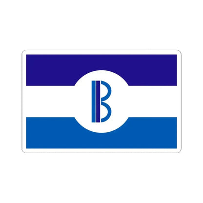 Flag of Bensenville Illinois (United States) STICKER Vinyl Kiss-Cut Decal 4 Inch White - The Sticker Space