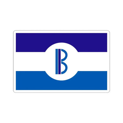 Flag of Bensenville Illinois (United States) STICKER Vinyl Kiss-Cut Decal 6 Inch White - The Sticker Space