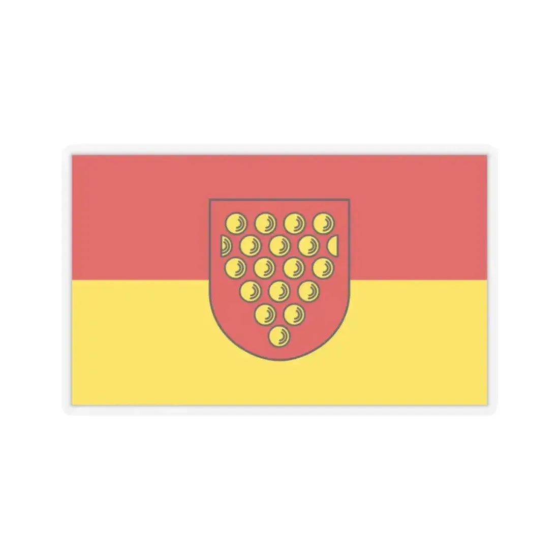Flag of Bentheim Germany - STICKER Vinyl Kiss-Cut Decal 2 Inch Transparent - The Sticker Space