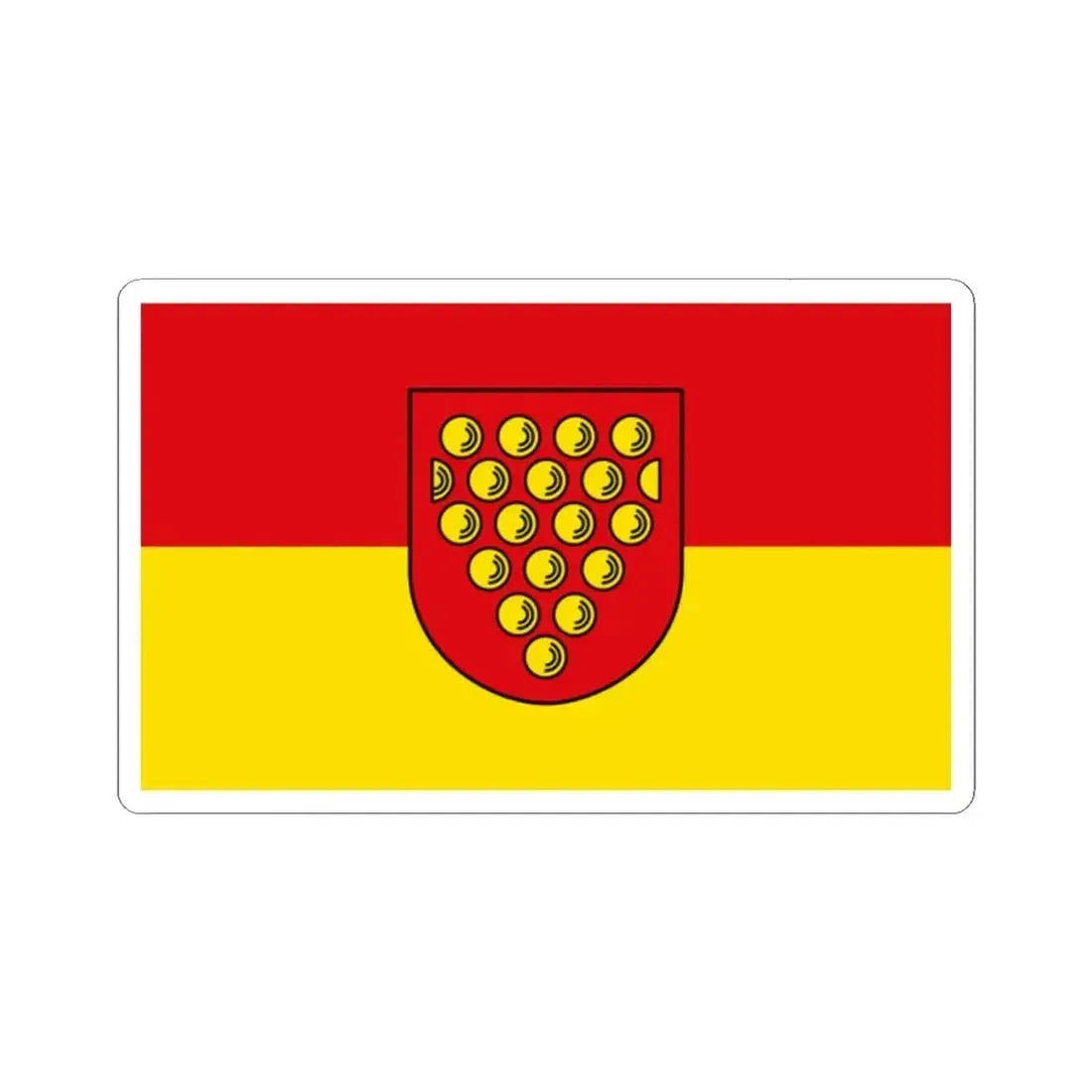 Flag of Bentheim Germany - STICKER Vinyl Kiss-Cut Decal 2 Inch White - The Sticker Space