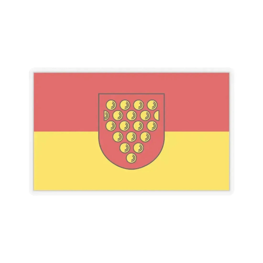 Flag of Bentheim Germany - STICKER Vinyl Kiss-Cut Decal 3 Inch Transparent - The Sticker Space