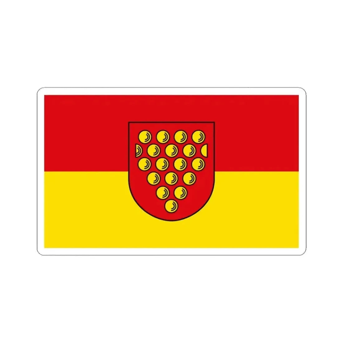 Flag of Bentheim Germany - STICKER Vinyl Kiss-Cut Decal 3 Inch White - The Sticker Space