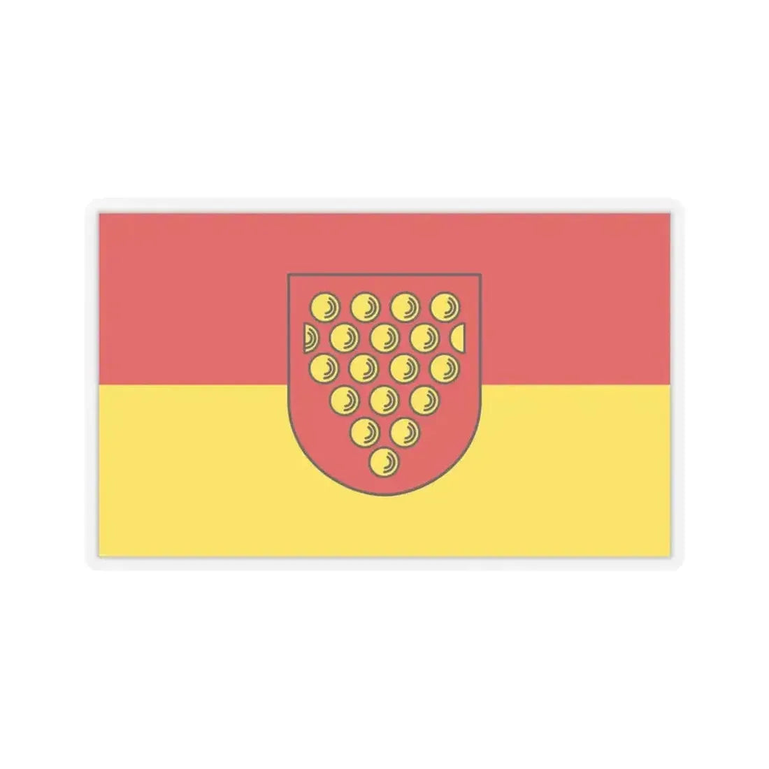 Flag of Bentheim Germany - STICKER Vinyl Kiss-Cut Decal 4 Inch Transparent - The Sticker Space