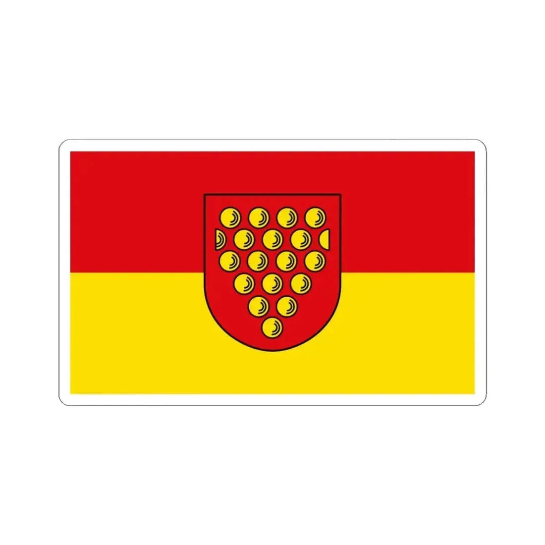 Flag of Bentheim Germany - STICKER Vinyl Kiss-Cut Decal 4 Inch White - The Sticker Space
