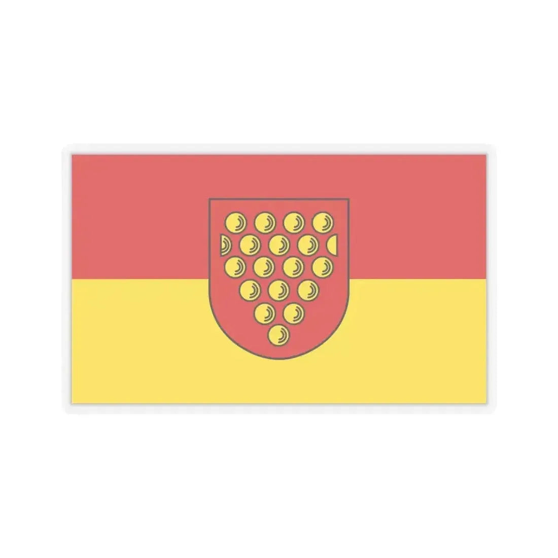 Flag of Bentheim Germany - STICKER Vinyl Kiss-Cut Decal 6 Inch Transparent - The Sticker Space