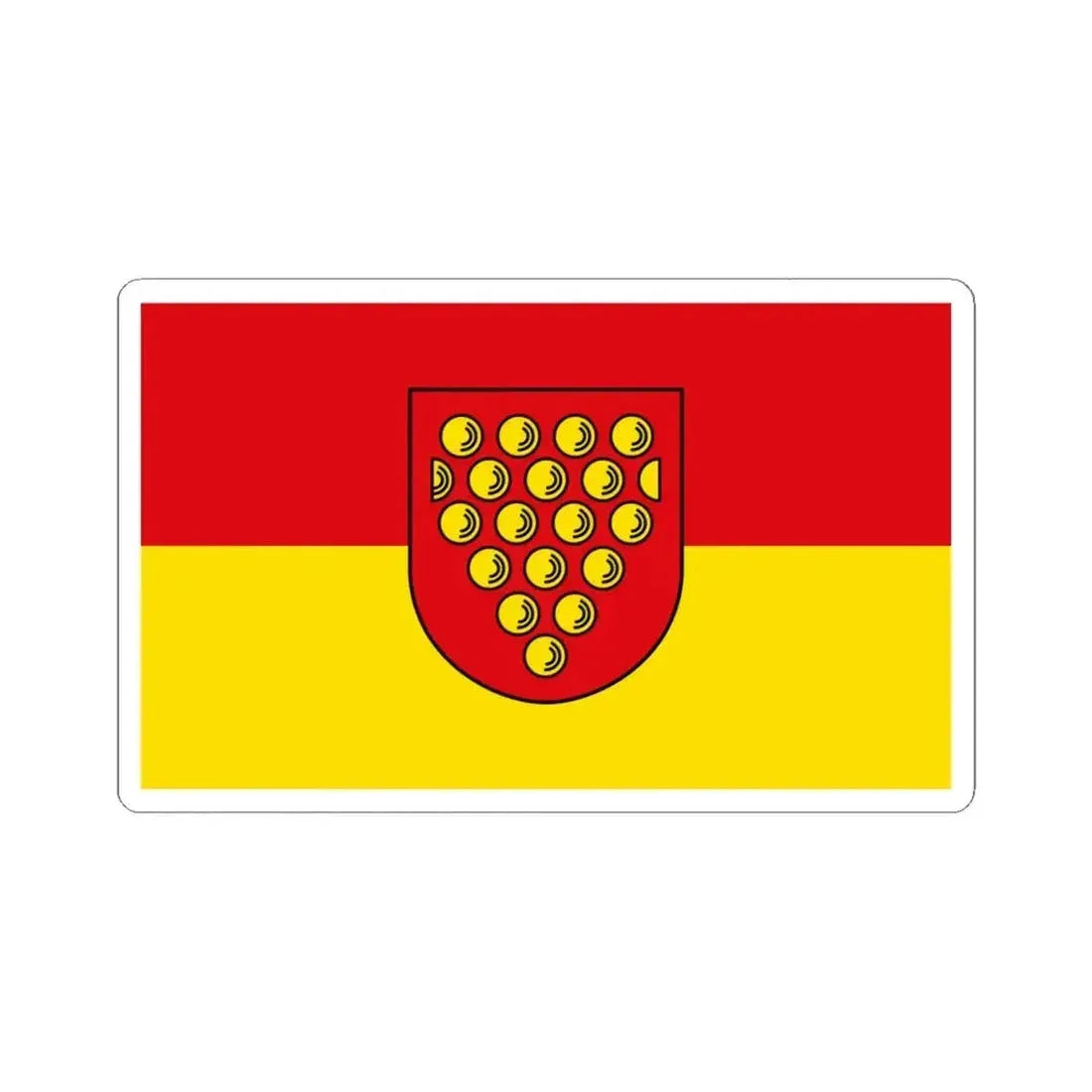 Flag of Bentheim Germany - STICKER Vinyl Kiss-Cut Decal 6 Inch White - The Sticker Space