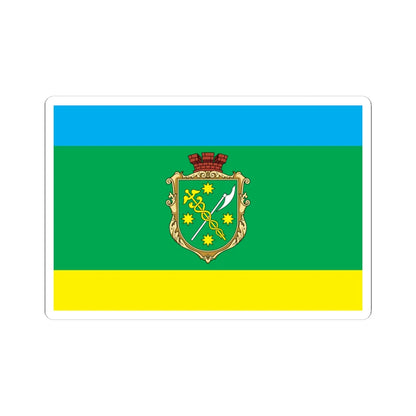 Flag of Berdychiv (Ukraine) STICKER Vinyl Kiss-Cut Decal 4 Inch White - The Sticker Space