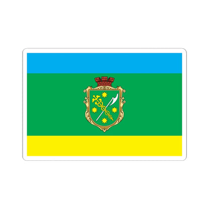 Flag of Berdychiv (Ukraine) STICKER Vinyl Kiss-Cut Decal 6 Inch White - The Sticker Space