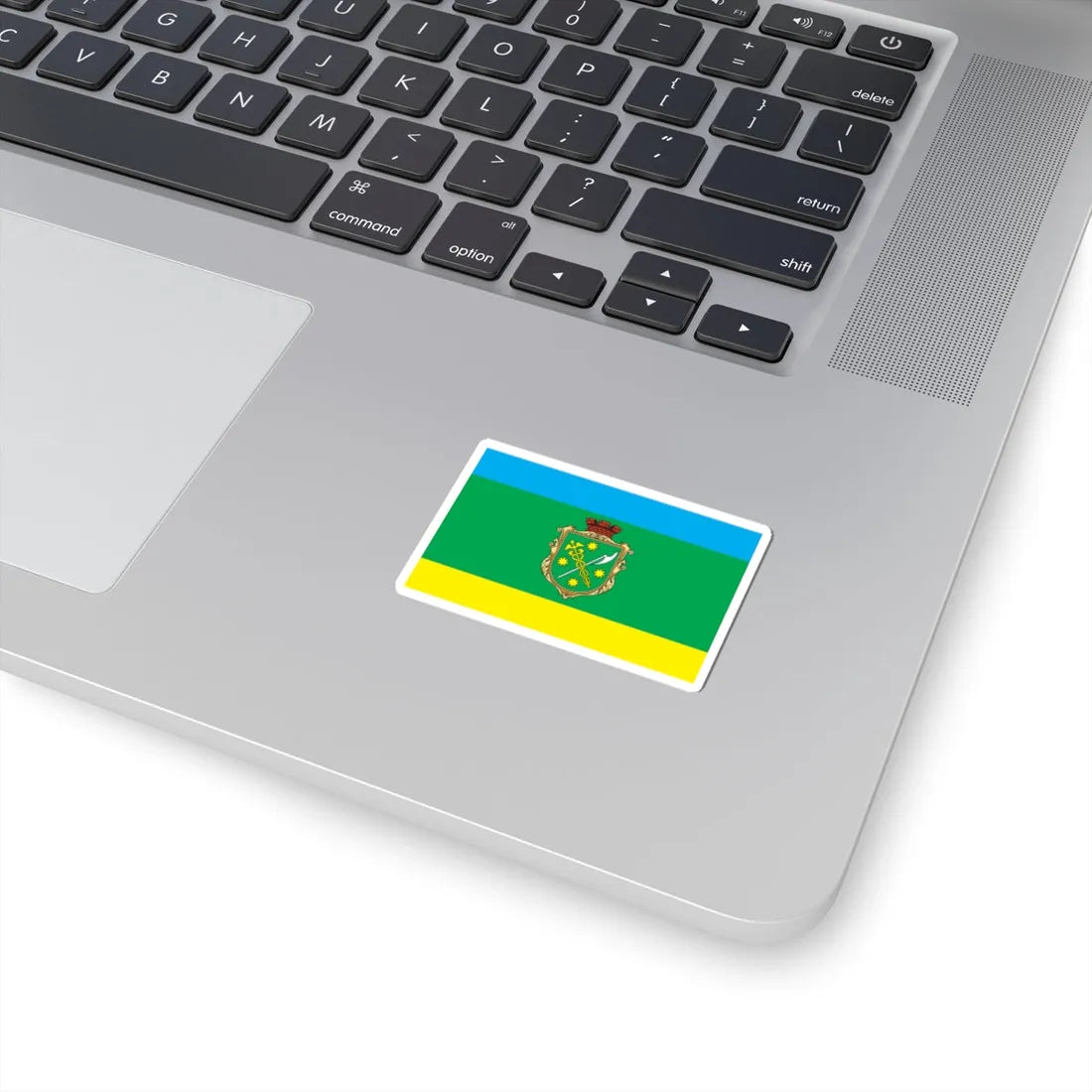 Flag of Berdychiv (Ukraine) STICKER Vinyl Kiss-Cut Decal - The Sticker Space