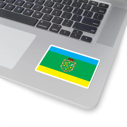 Flag of Berdychiv (Ukraine) STICKER Vinyl Kiss-Cut Decal - The Sticker Space