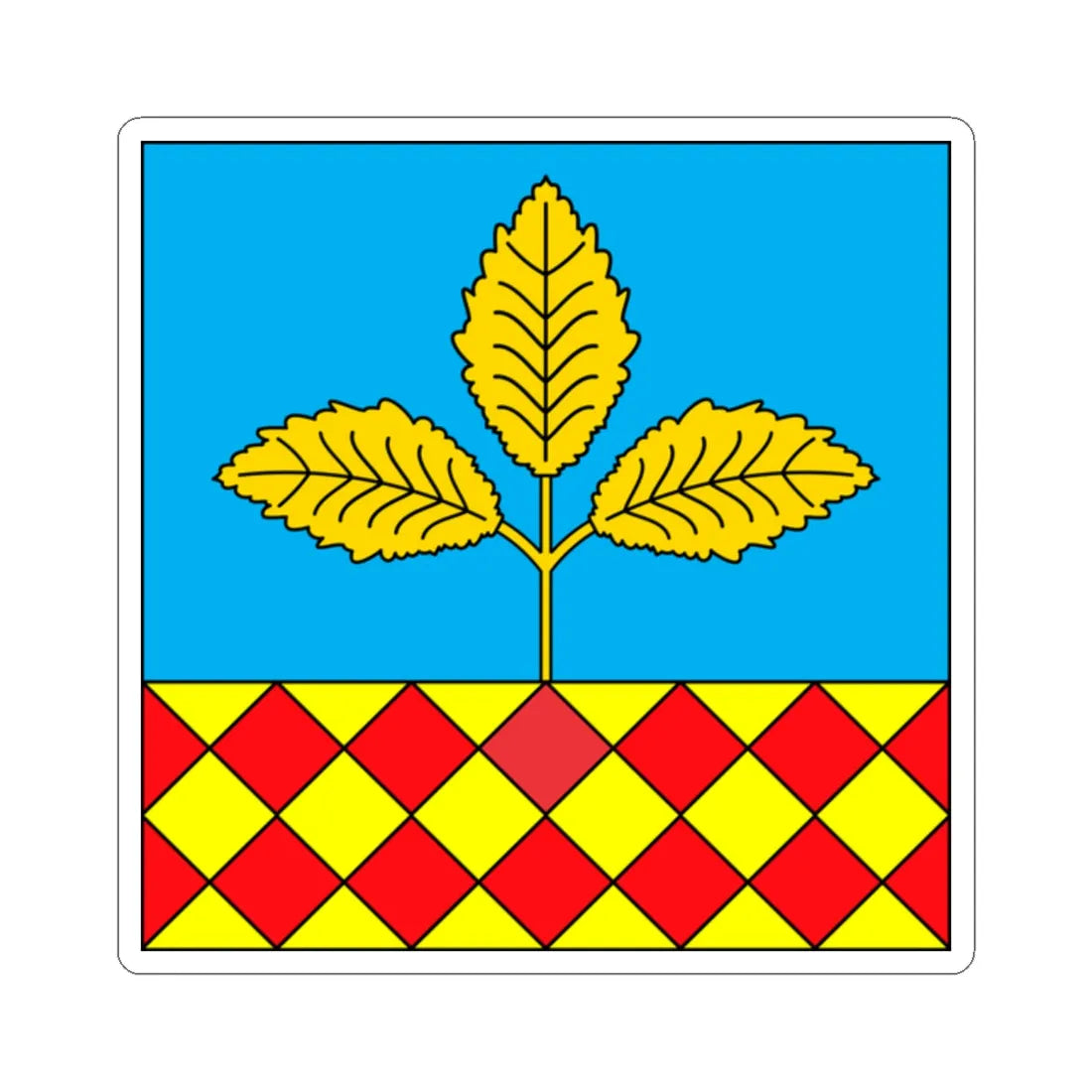 Flag of Berestechko (Ukraine) STICKER Vinyl Kiss-Cut Decal 2 Inch White - The Sticker Space