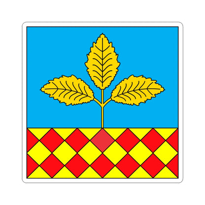 Flag of Berestechko (Ukraine) STICKER Vinyl Kiss-Cut Decal 4 Inch White - The Sticker Space