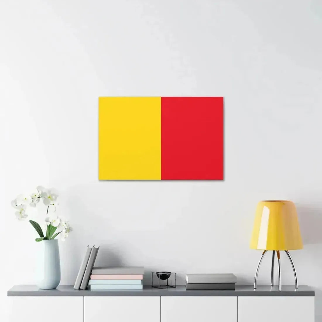 Flag of Bergamo Italy - Canvas Wall Art - The Sticker Space