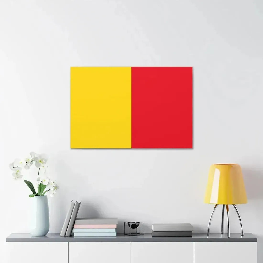 Flag of Bergamo Italy - Canvas Wall Art - The Sticker Space