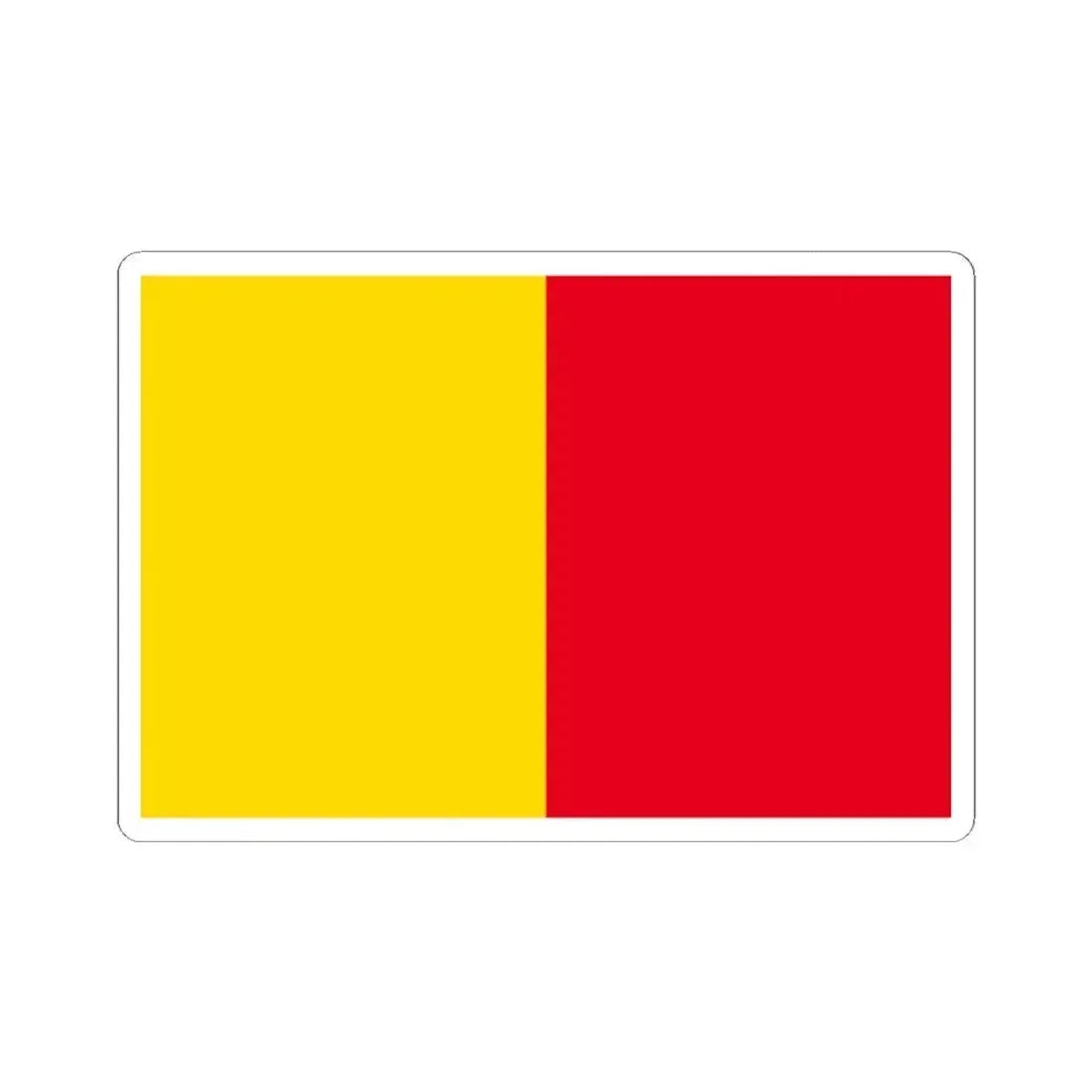 Flag of Bergamo Italy - STICKER Vinyl Kiss-Cut Decal 2 Inch White - The Sticker Space