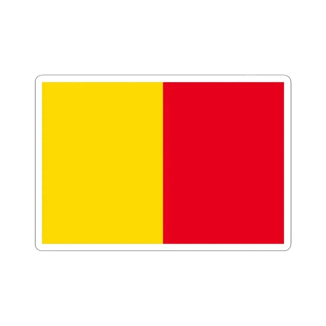 Flag of Bergamo Italy - STICKER Vinyl Kiss-Cut Decal 3 Inch White - The Sticker Space