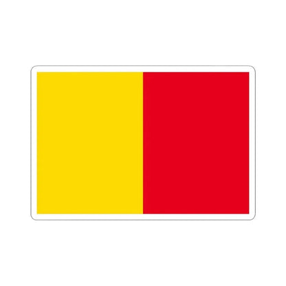 Flag of Bergamo Italy - STICKER Vinyl Kiss-Cut Decal 3 Inch White - The Sticker Space