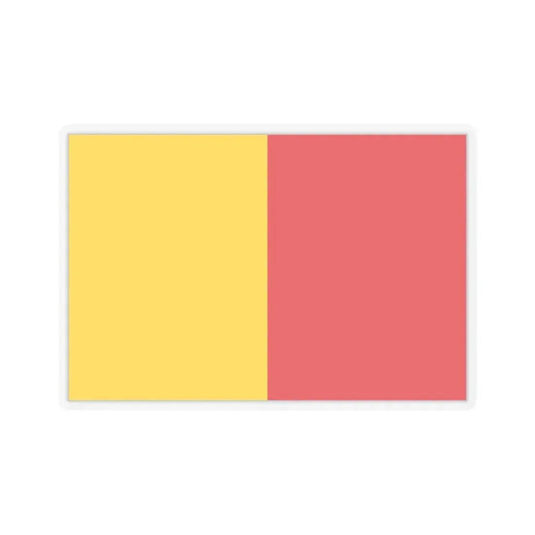 Flag of Bergamo Italy - STICKER Vinyl Kiss-Cut Decal 4 Inch Transparent - The Sticker Space