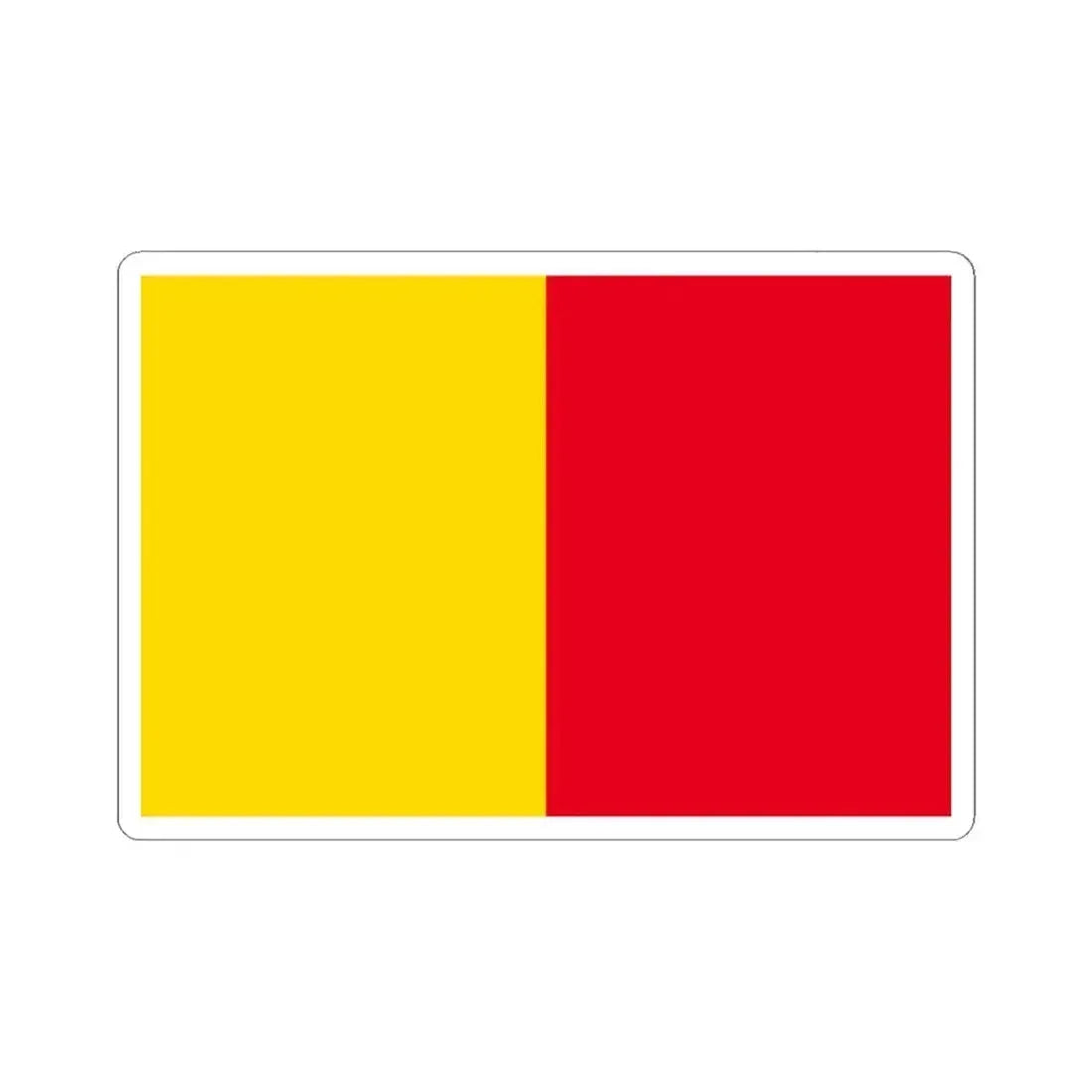 Flag of Bergamo Italy - STICKER Vinyl Kiss-Cut Decal 4 Inch White - The Sticker Space