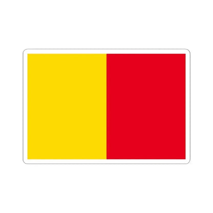 Flag of Bergamo Italy - STICKER Vinyl Kiss-Cut Decal 4 Inch White - The Sticker Space