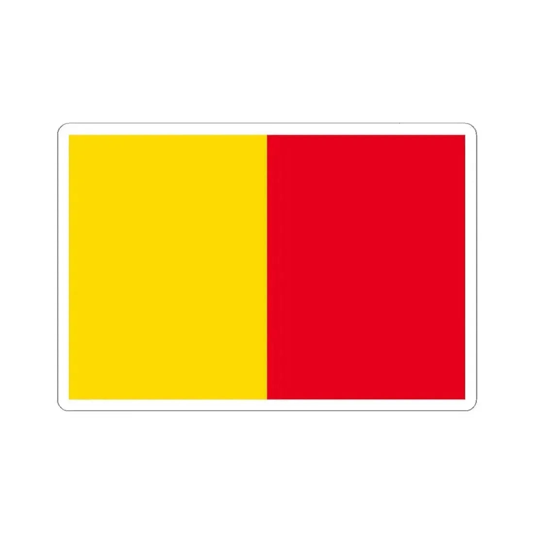 Flag of Bergamo Italy - STICKER Vinyl Kiss-Cut Decal 6 Inch White - The Sticker Space