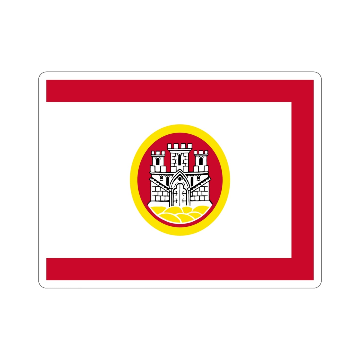 Flag of Bergen Vestland Norway STICKER Vinyl Die-Cut Decal-4 Inch-The Sticker Space