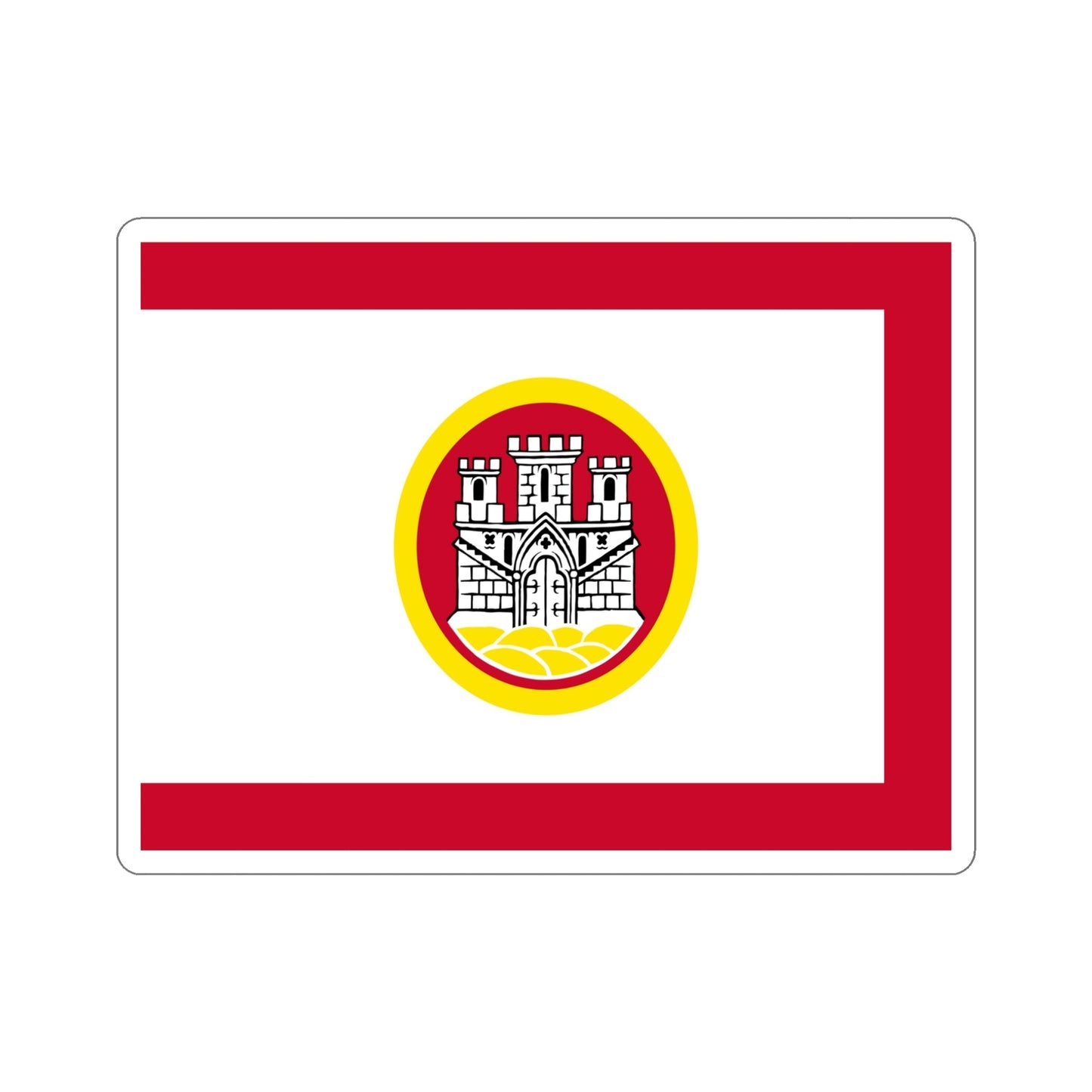 Flag of Bergen Vestland Norway STICKER Vinyl Die-Cut Decal-5 Inch-The Sticker Space