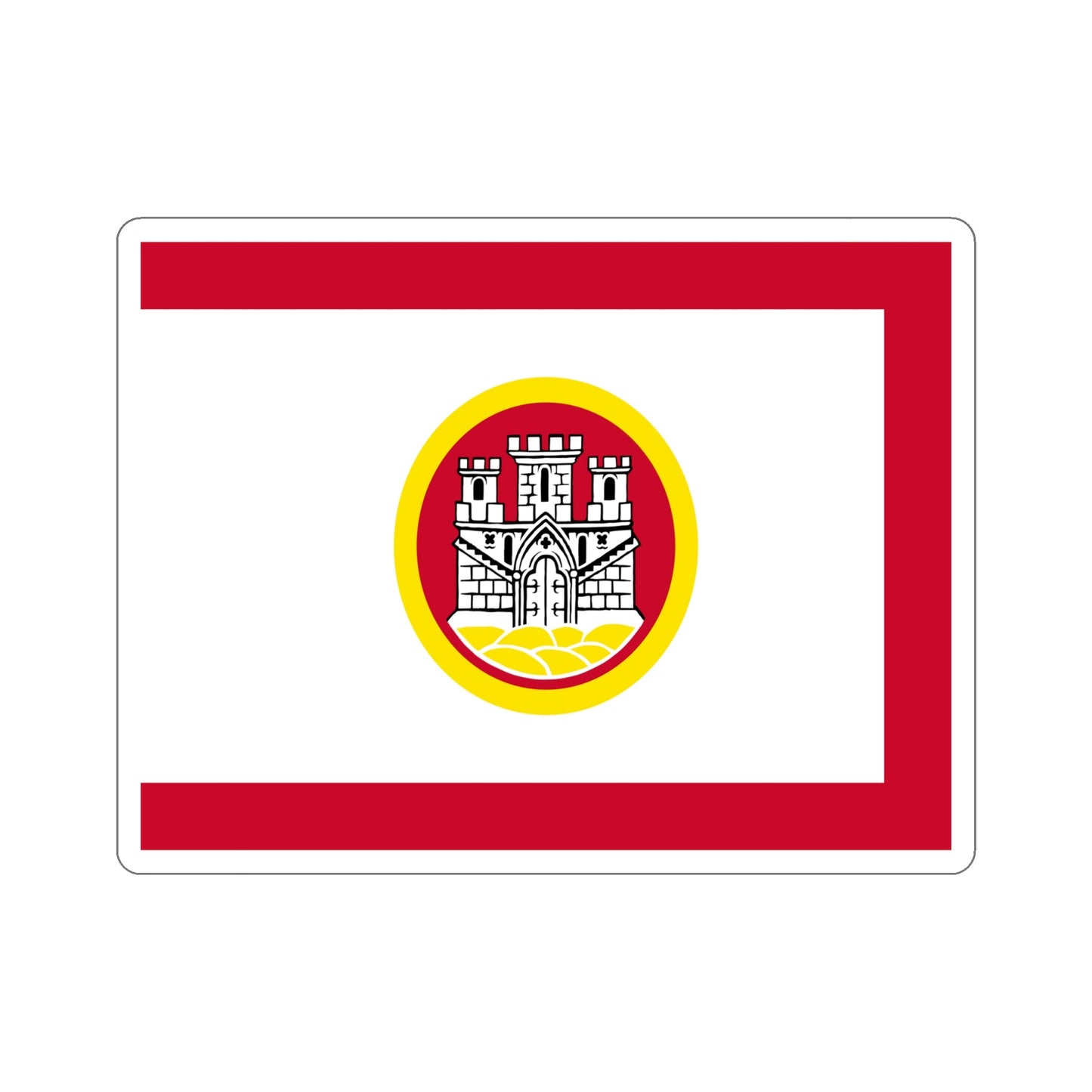 Flag of Bergen Vestland Norway STICKER Vinyl Die-Cut Decal-6 Inch-The Sticker Space