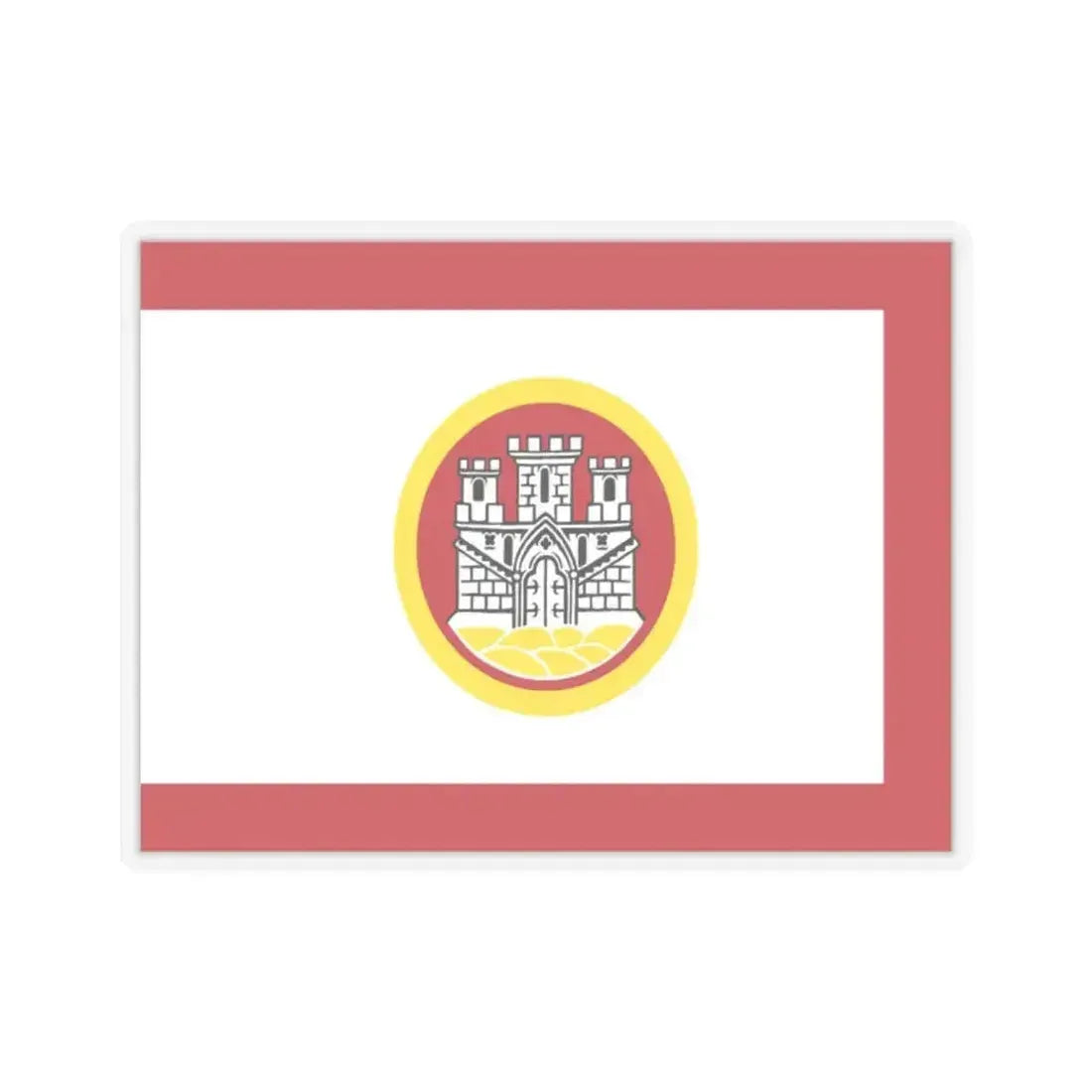 Flag of Bergen Vestland Norway - STICKER Vinyl Kiss-Cut Decal 2 Inch Transparent - The Sticker Space