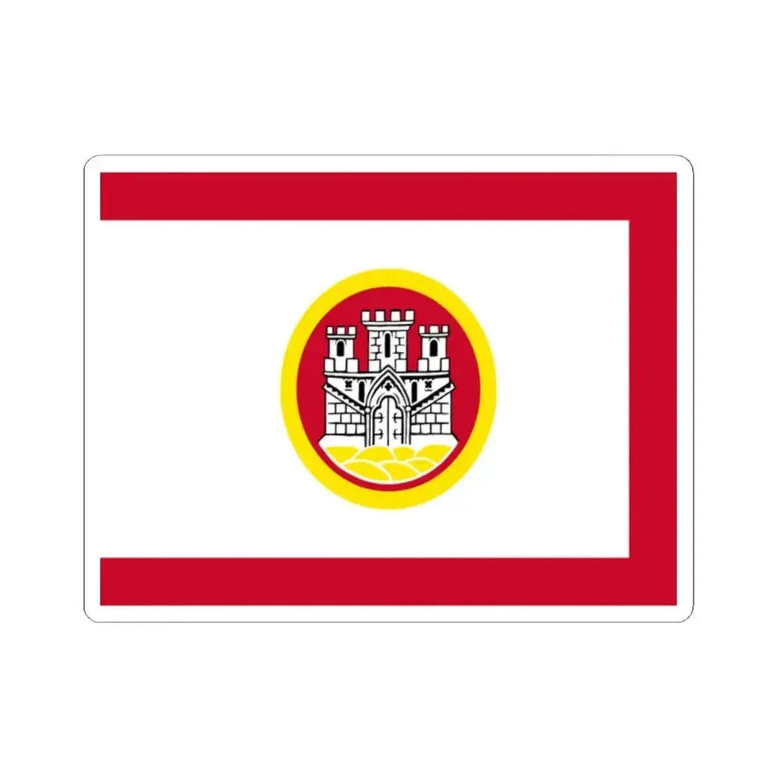 Flag of Bergen Vestland Norway - STICKER Vinyl Kiss-Cut Decal 2 Inch White - The Sticker Space