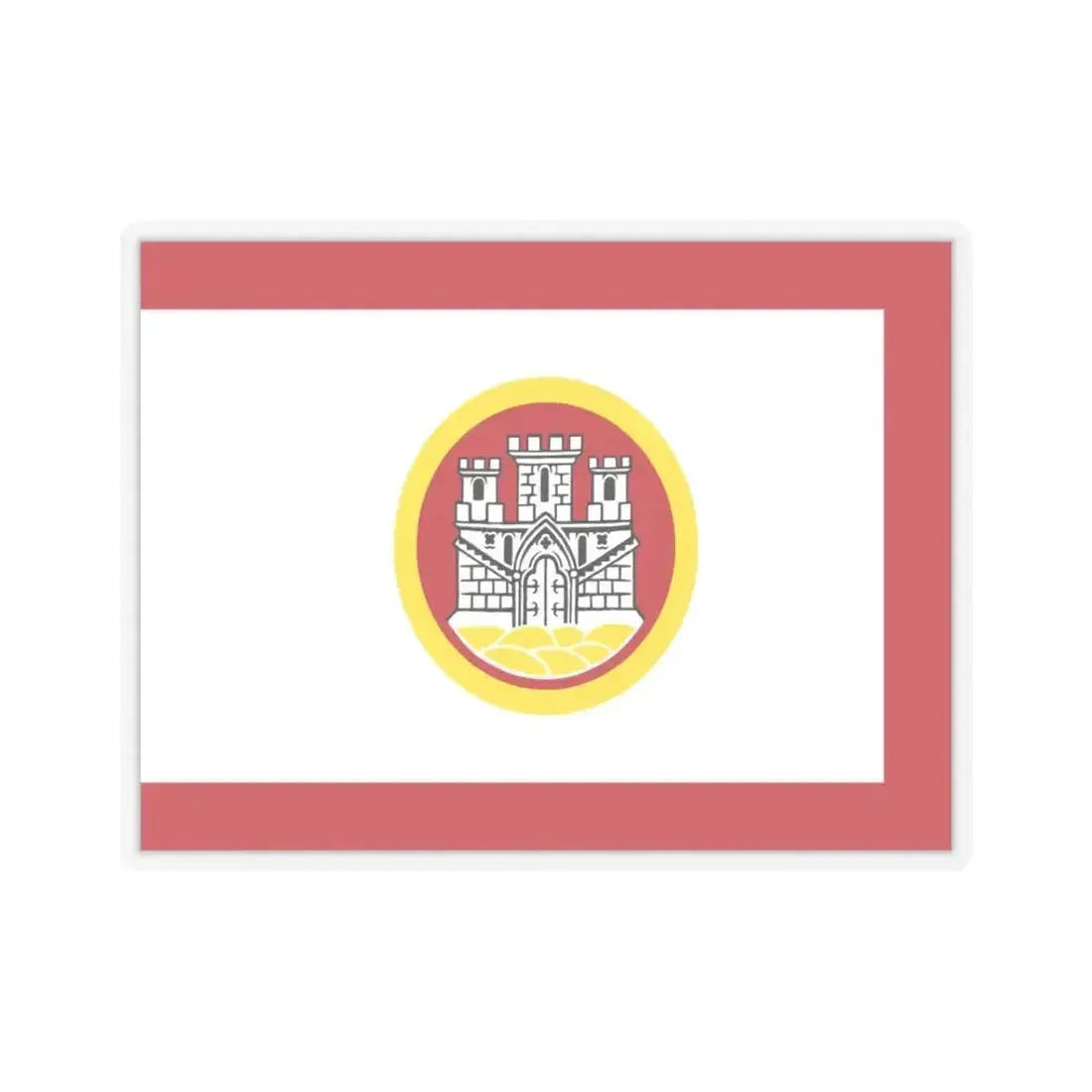 Flag of Bergen Vestland Norway - STICKER Vinyl Kiss-Cut Decal 3 Inch Transparent - The Sticker Space