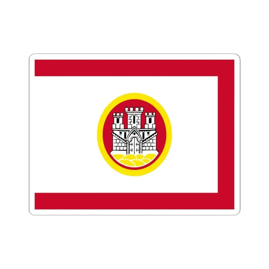 Flag of Bergen Vestland Norway - STICKER Vinyl Kiss-Cut Decal 3 Inch White - The Sticker Space