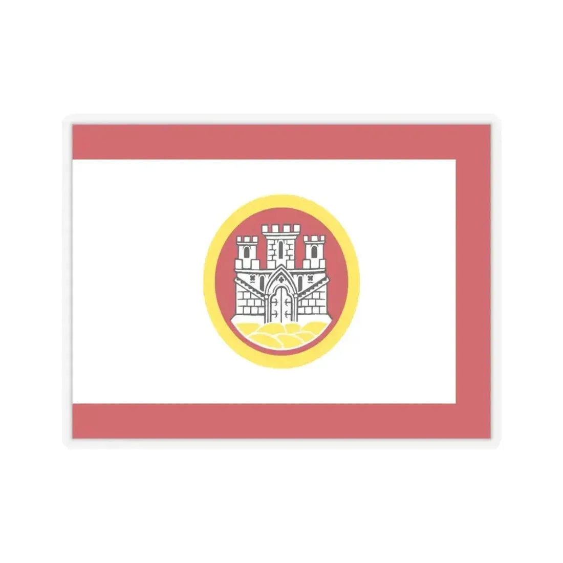 Flag of Bergen Vestland Norway - STICKER Vinyl Kiss-Cut Decal 4 Inch Transparent - The Sticker Space