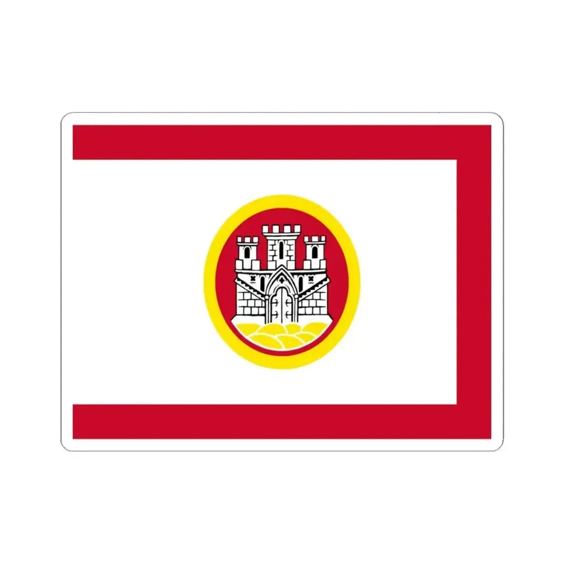 Flag of Bergen Vestland Norway - STICKER Vinyl Kiss-Cut Decal 4 Inch White - The Sticker Space