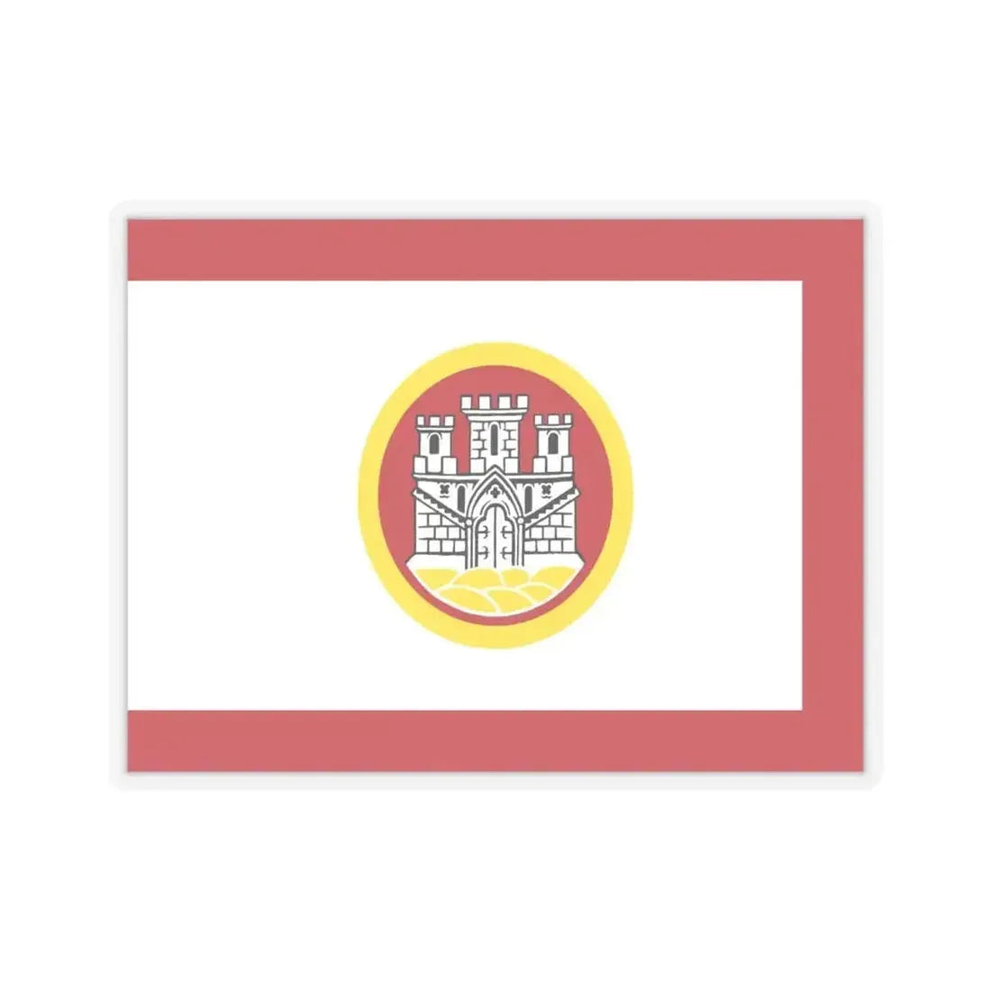 Flag of Bergen Vestland Norway - STICKER Vinyl Kiss-Cut Decal 6 Inch Transparent - The Sticker Space