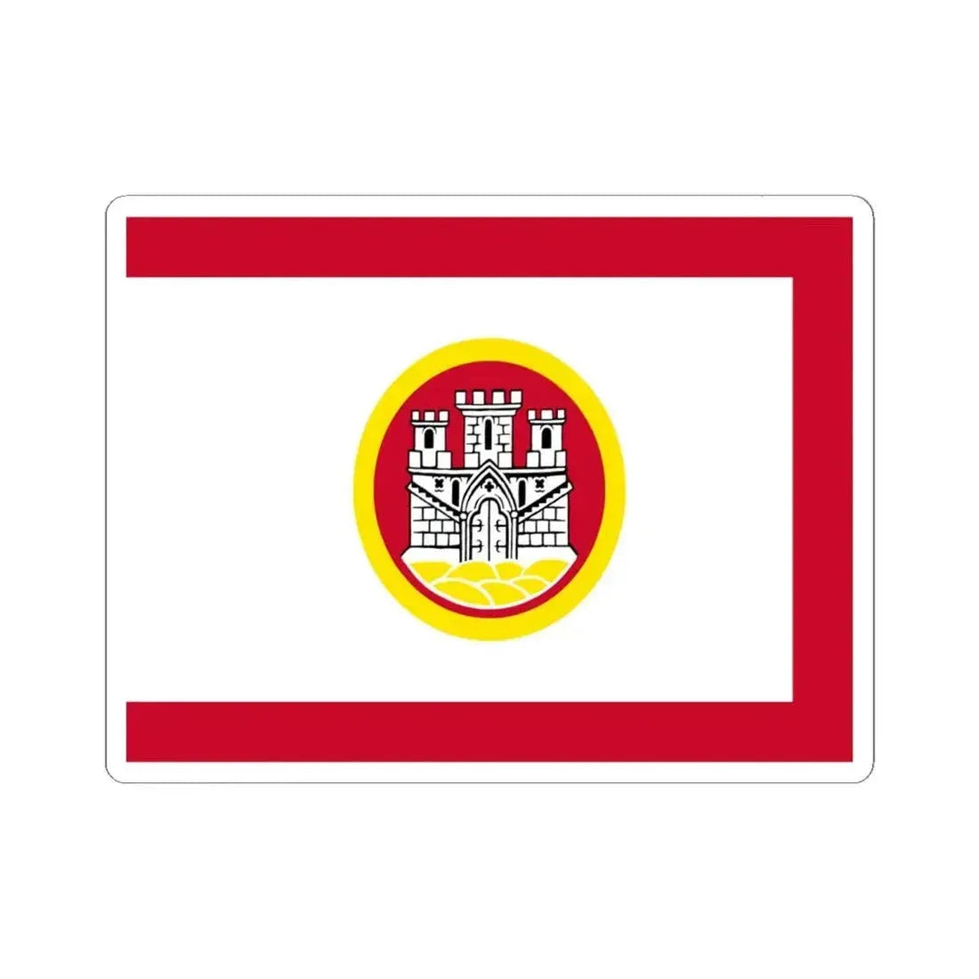 Flag of Bergen Vestland Norway - STICKER Vinyl Kiss-Cut Decal 6 Inch White - The Sticker Space