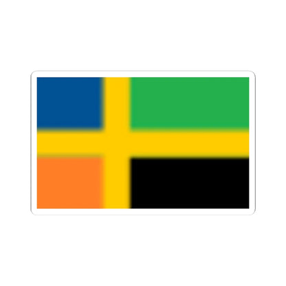 Flag of Bergslagen (Sweden) STICKER Vinyl Kiss-Cut Decal 3 Inch White - The Sticker Space