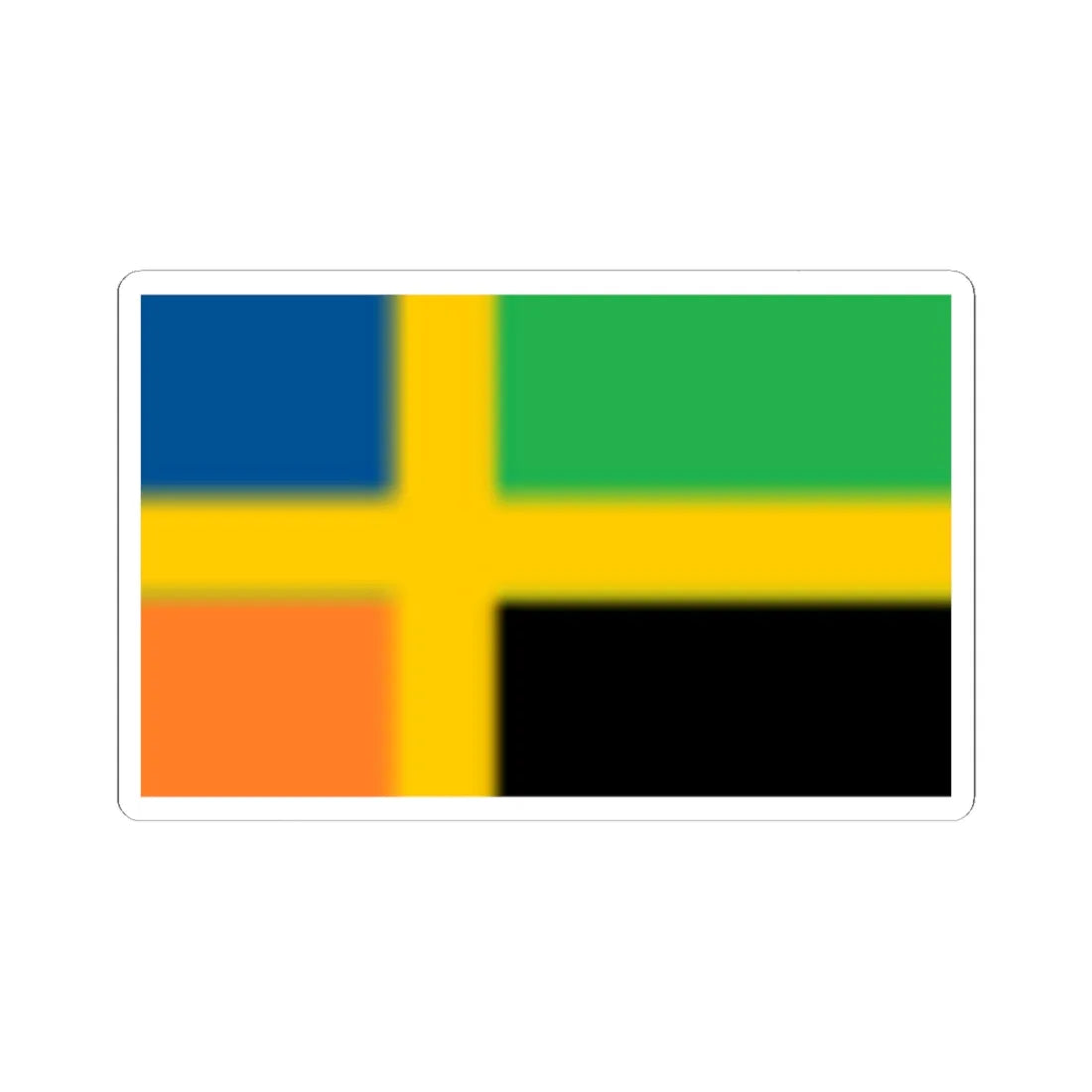 Flag of Bergslagen (Sweden) STICKER Vinyl Kiss-Cut Decal 6 Inch White - The Sticker Space