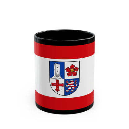 Flag of Bergstrasse Germany - Black Coffee Mug-11oz-The Sticker Space