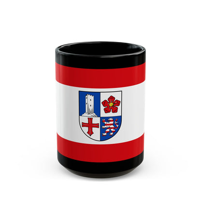 Flag of Bergstrasse Germany - Black Coffee Mug-15oz-The Sticker Space