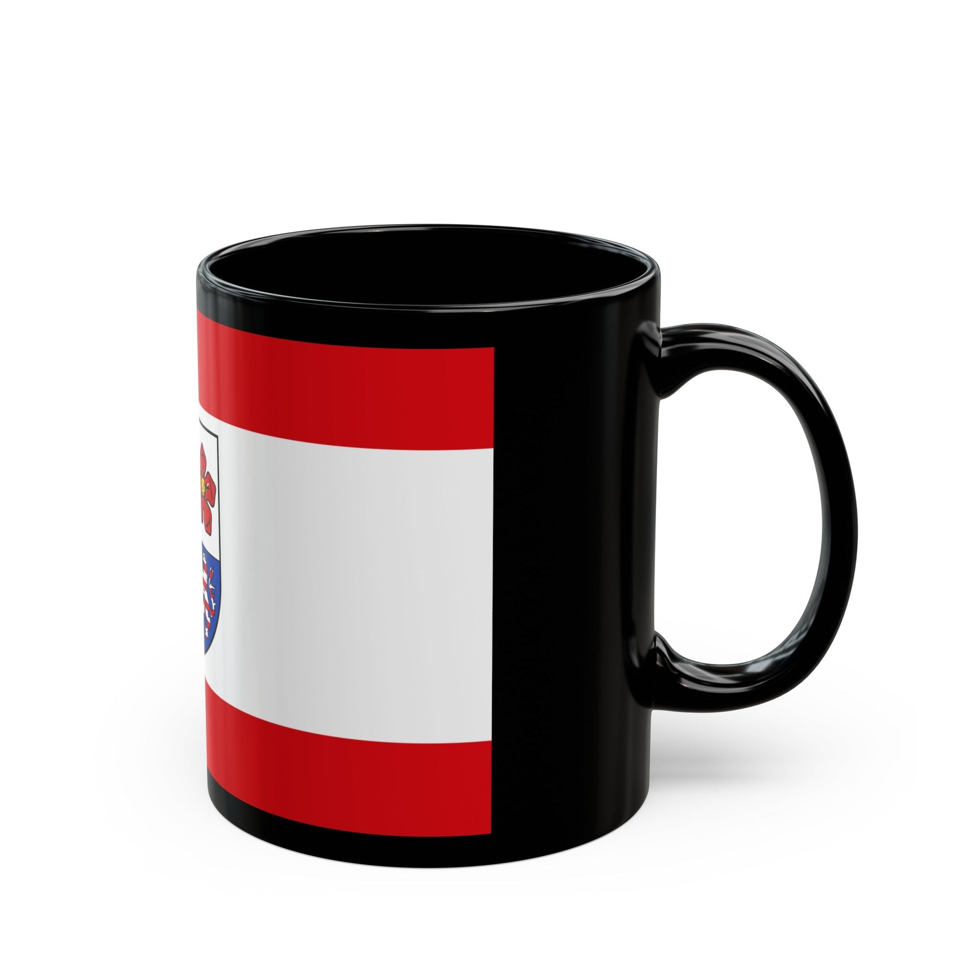 Flag of Bergstrasse Germany - Black Coffee Mug-The Sticker Space