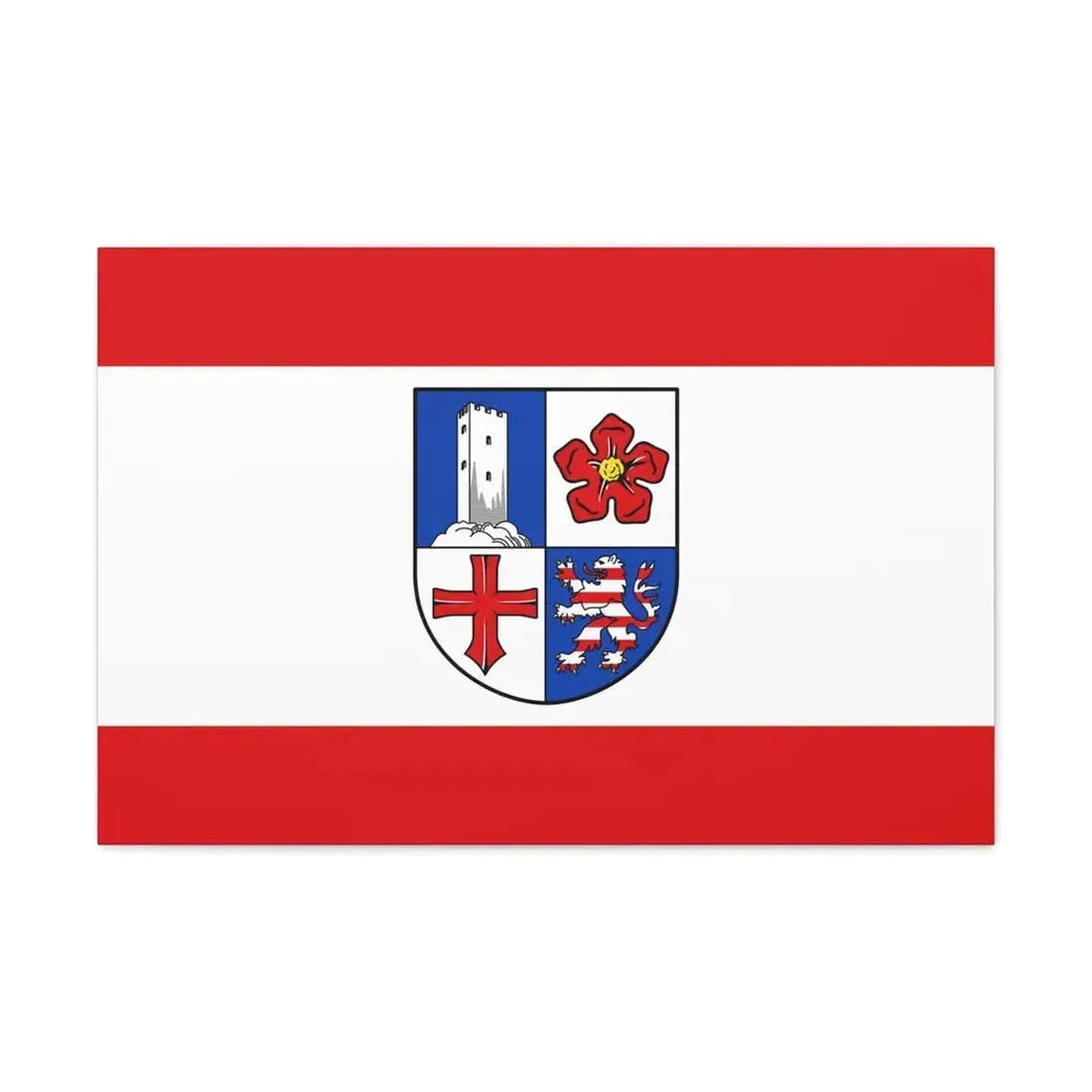 Flag of Bergstrasse Germany - Canvas Wall Art 30" x 20" 1.25" - The Sticker Space