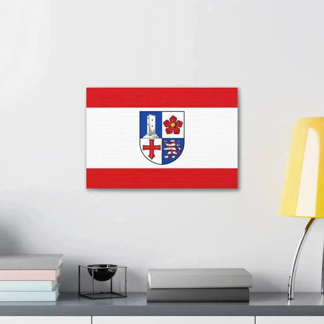 Flag of Bergstrasse Germany - Canvas Wall Art - The Sticker Space