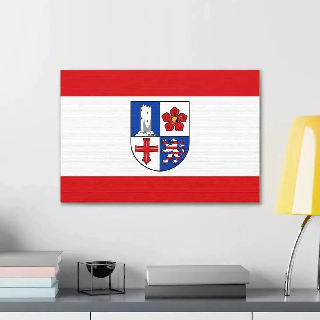 Flag of Bergstrasse Germany - Canvas Wall Art - The Sticker Space